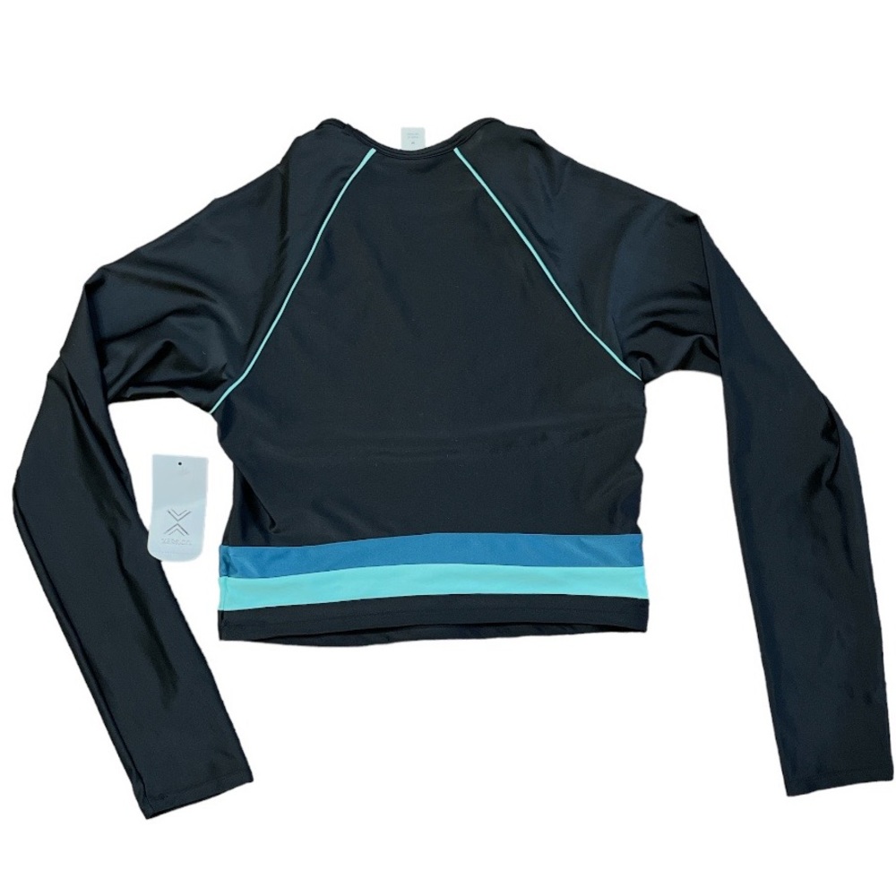 Xersion Cropped Rashguard Swim Top Girls M - Picture 2 of 2
